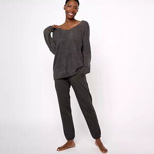Barefoot Dreams Tall CozyChic Lite Pullover & Lounge Pant Set Carbon MT A610835